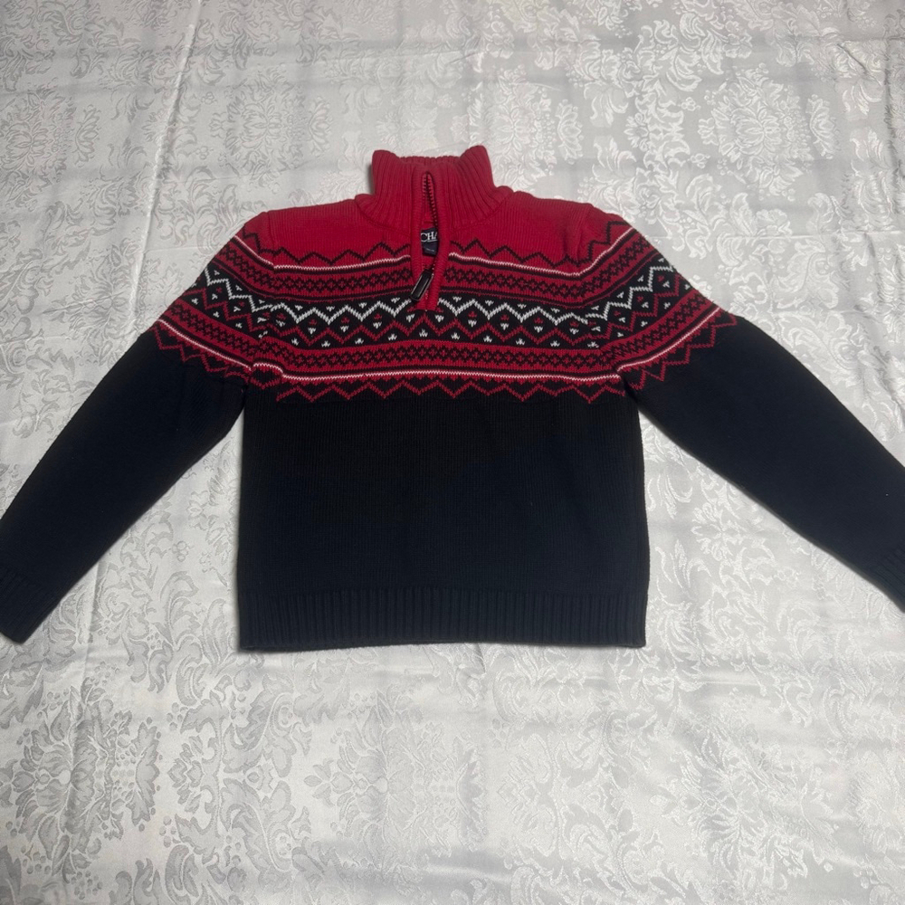 Boys Chaps Sweater Size 7 Quarter Zip #102